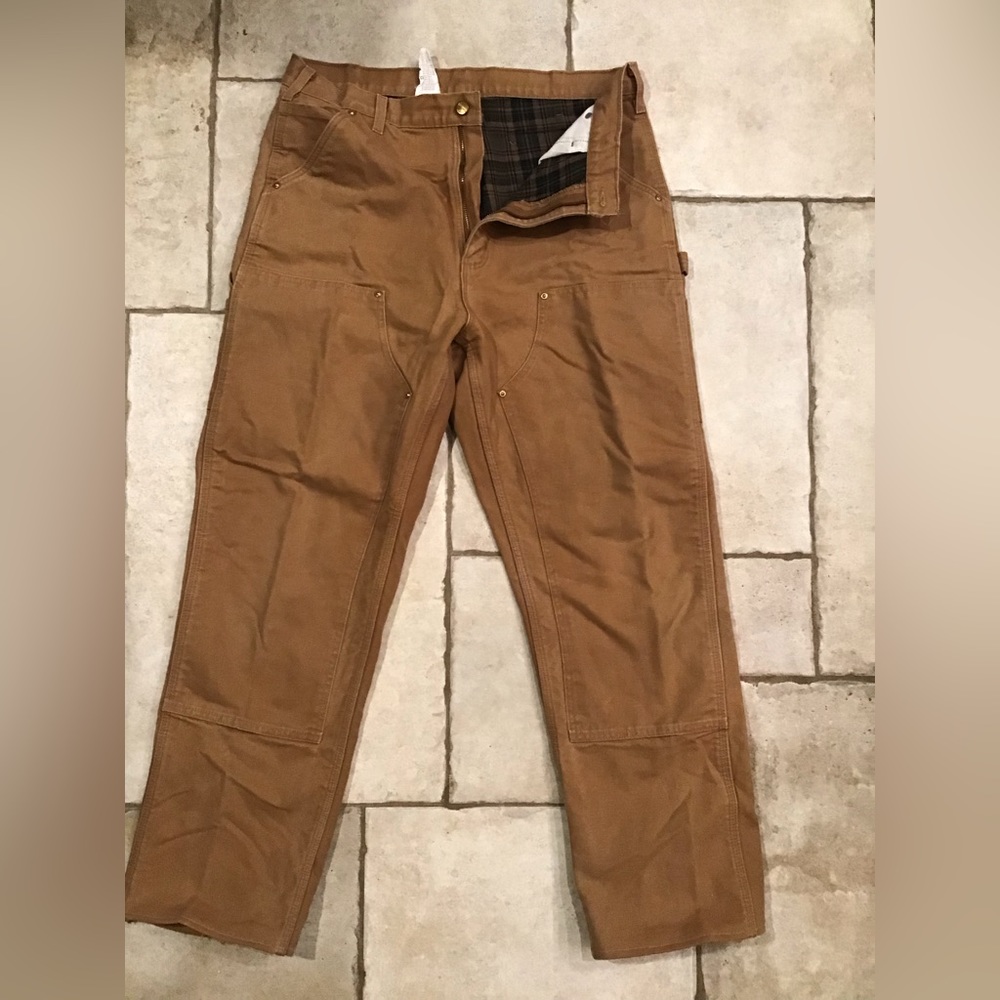 Carhartt 100071 - Flannel Lined Double Front Firm Duck Loose-Original Fit Pant